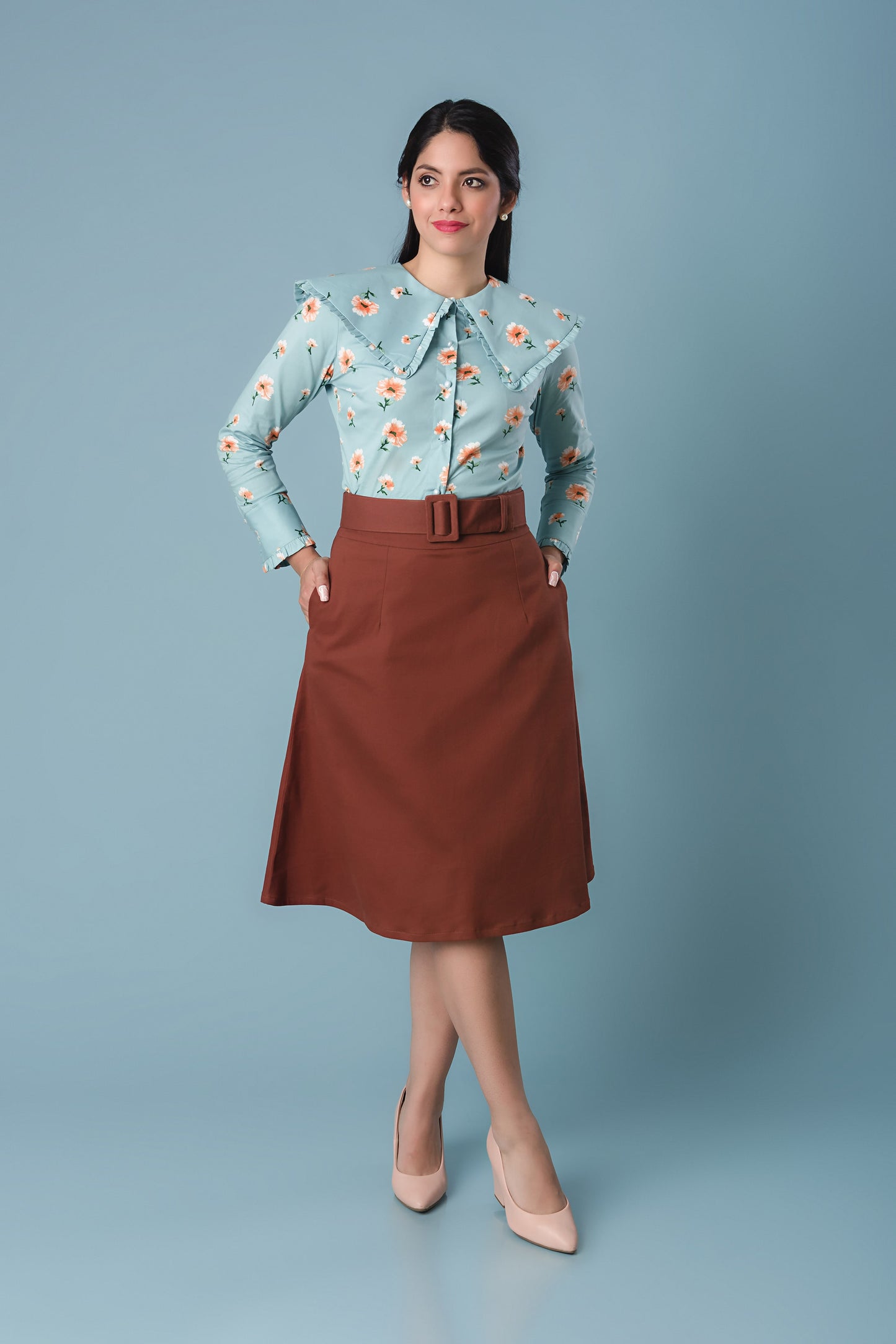 Falda Audrey Marrón