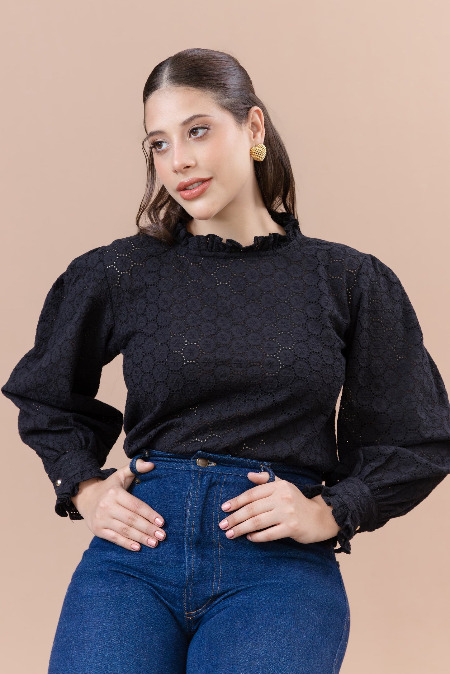 Blusa Coco – Broderie Negro