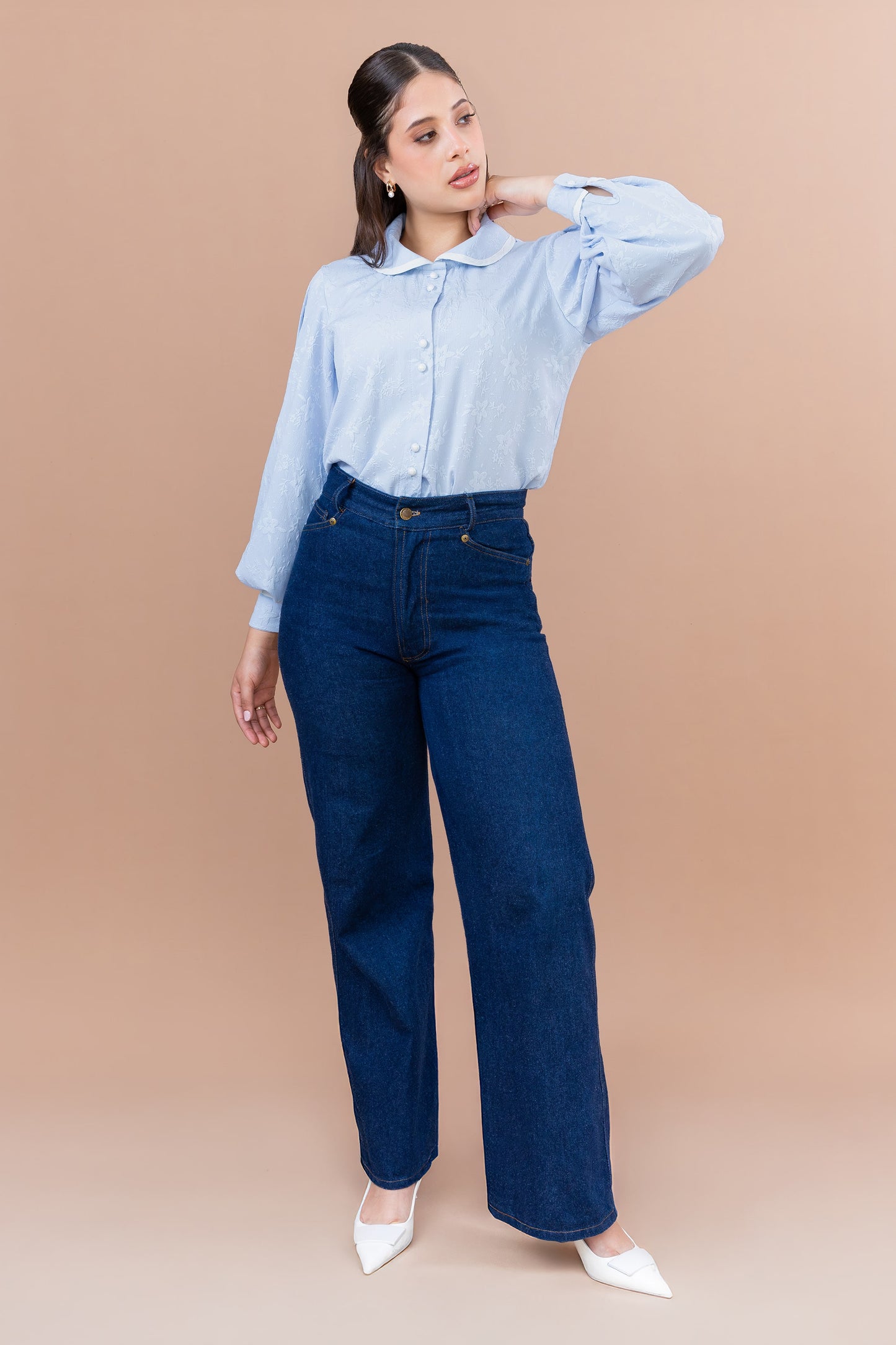 Blusa Mary Jane: celeste