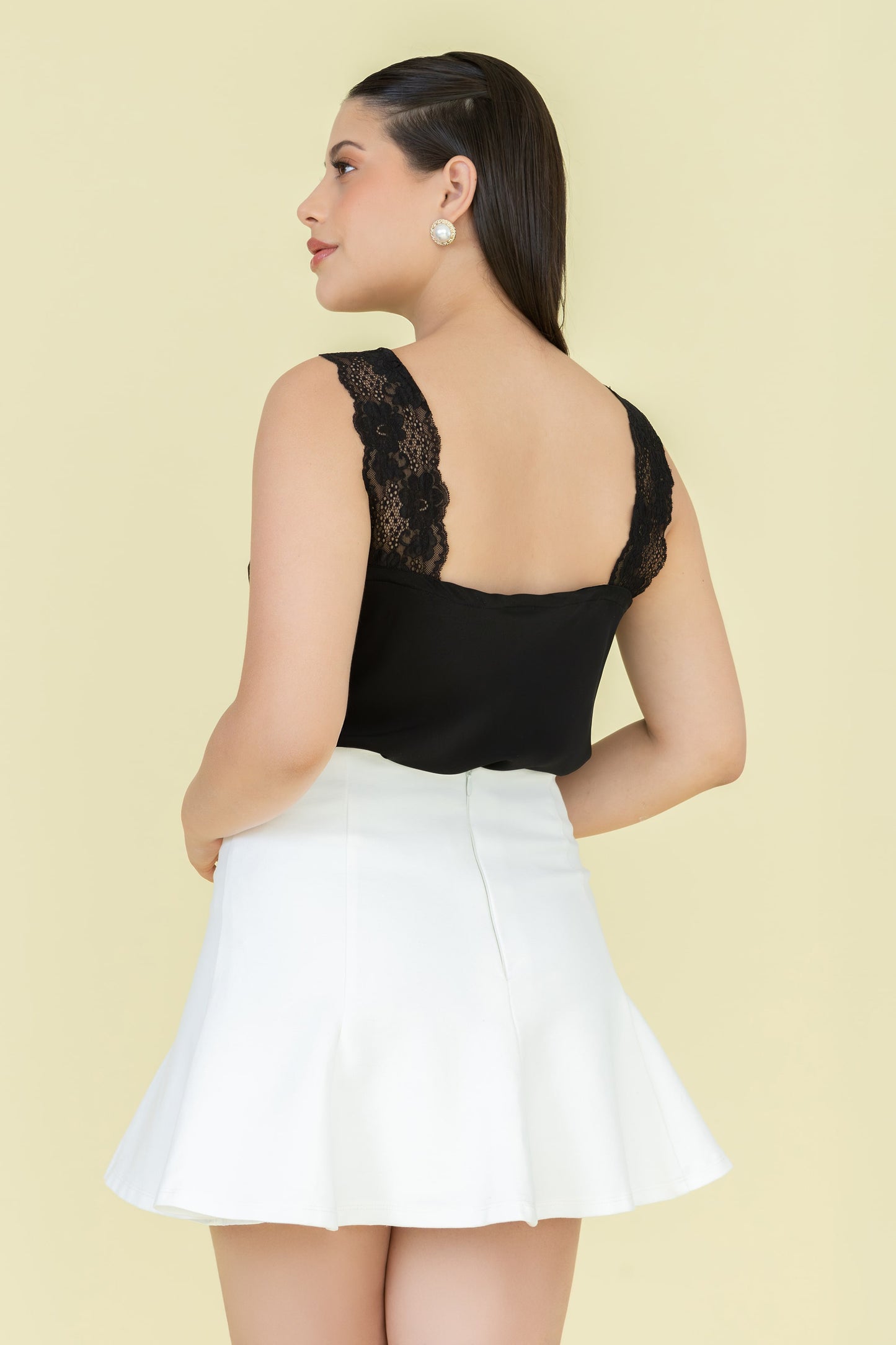 Falda mini Amore blanca