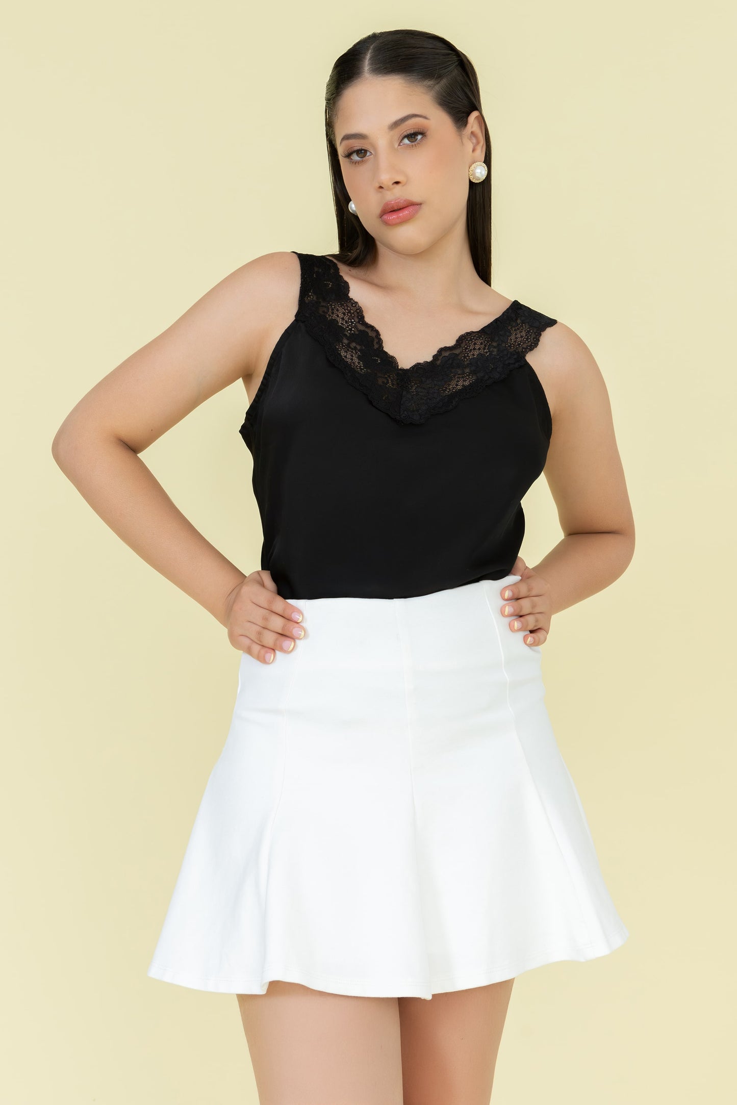 Falda mini Amore blanca