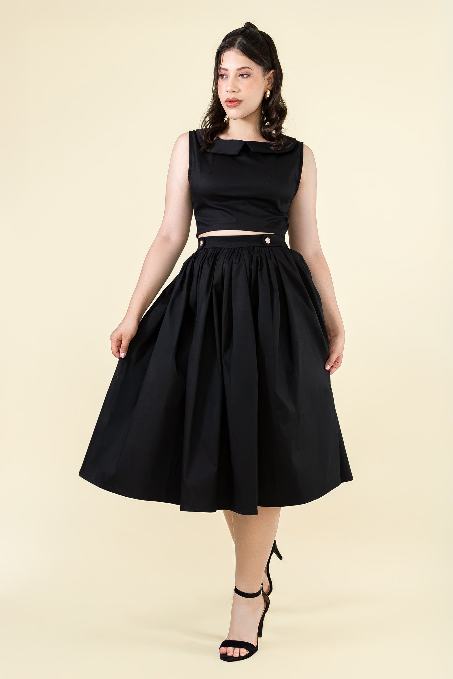 Falda midi So Chic! negro