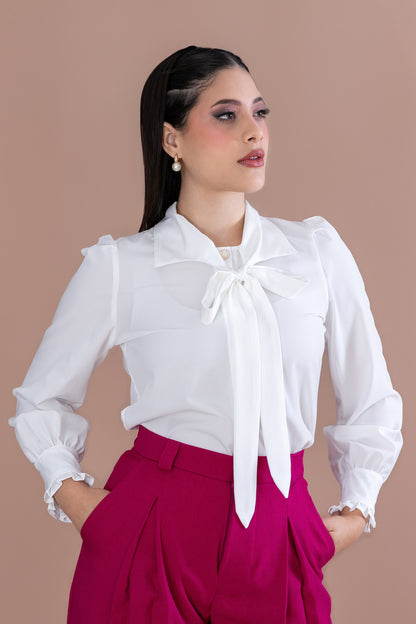 Blusa Divina blanco perla