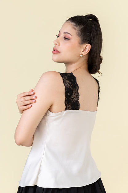 Lace top Lumière champagne